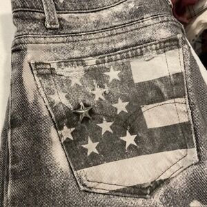 LEVIS 550 USA flag‎ jean cut-off shorts